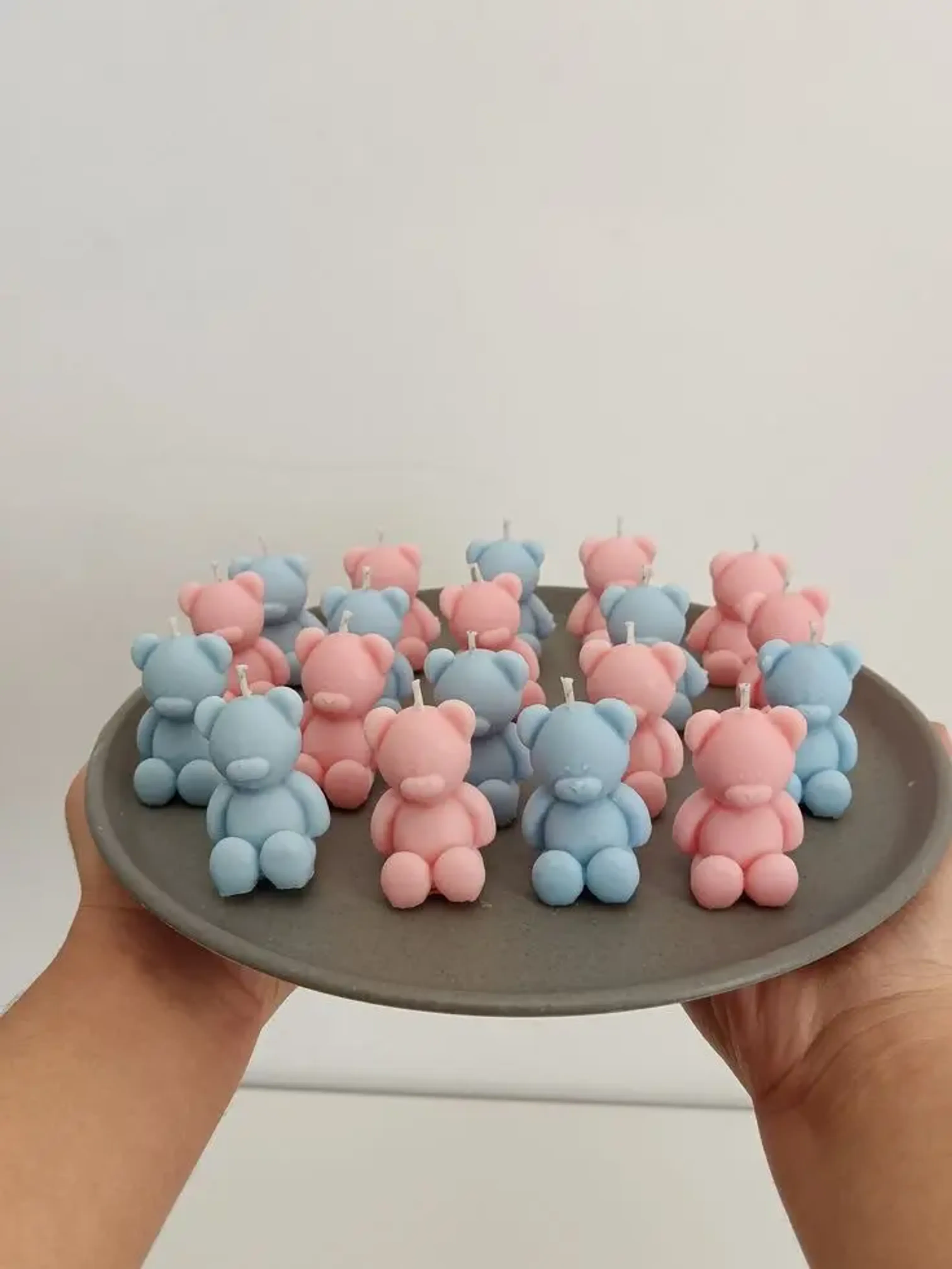 Muchas Margaritas de cera blancas, con liston verde