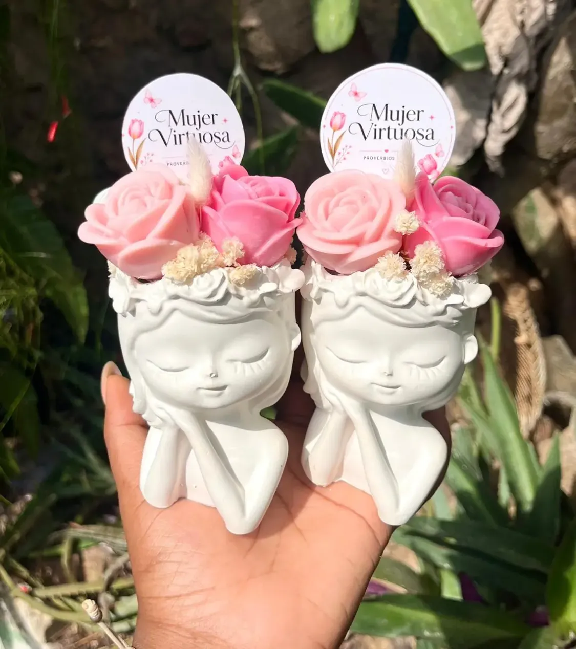 Bouquet en forma de mujer